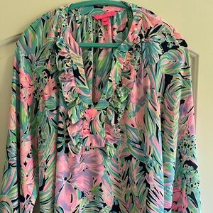 Lilly Pulitzer Multicolor Floral Blouse